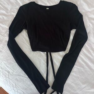 Alo long sleeve top with open back
